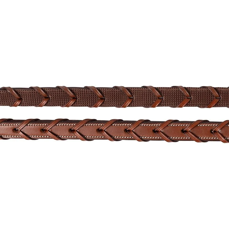 Huntley Fancy Stitch Rubber Laced Rein