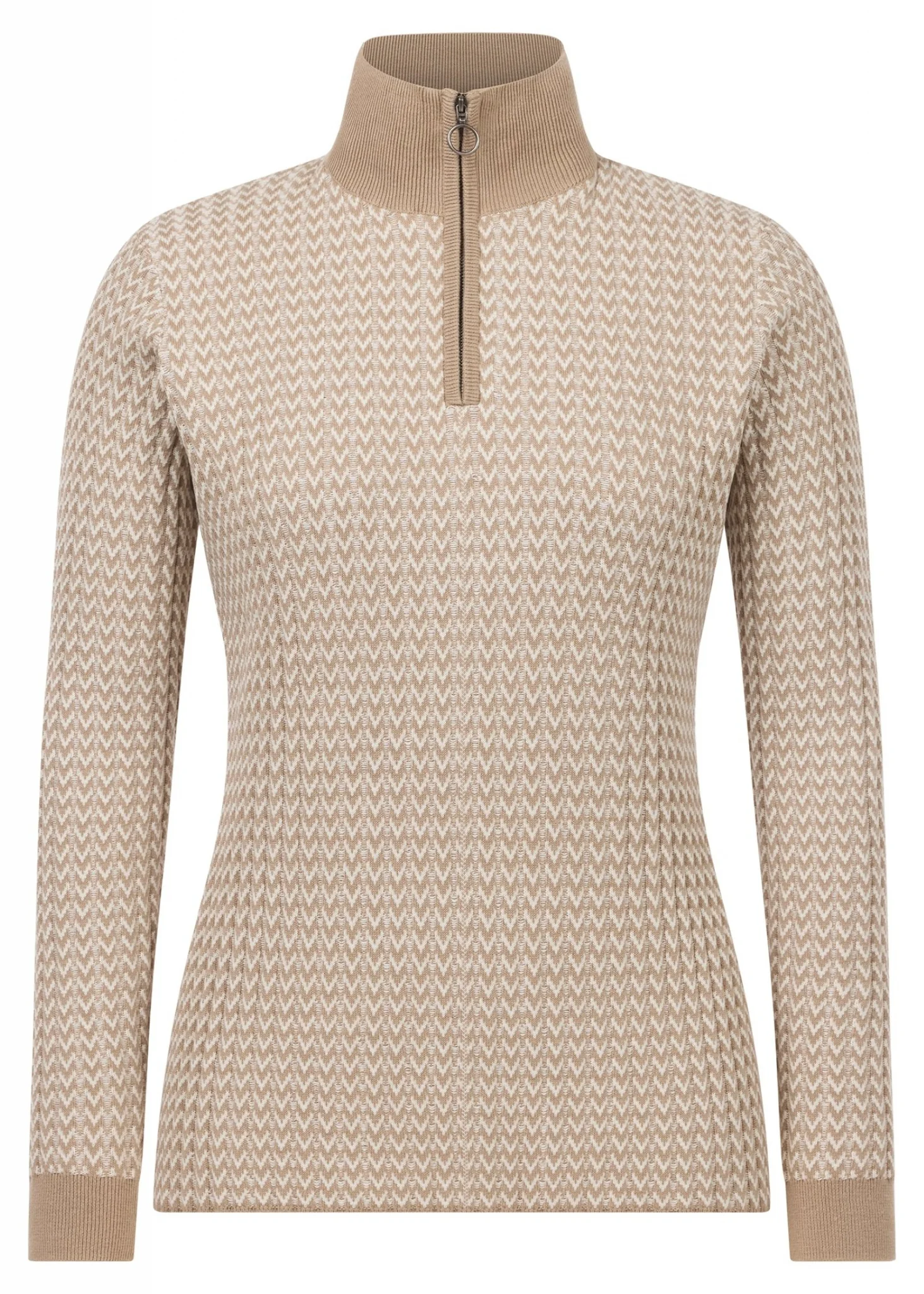 Kerrits Quarter Zip Herringbone Sweater