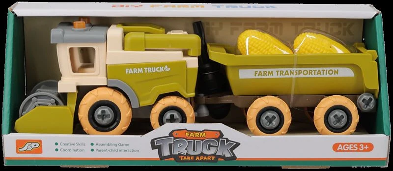 Toy Combine and Wagon Set