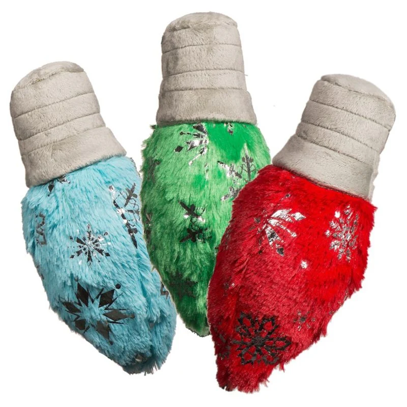 Hugglehounds Glitz Holiday Lights Set of 3 Dog Toy