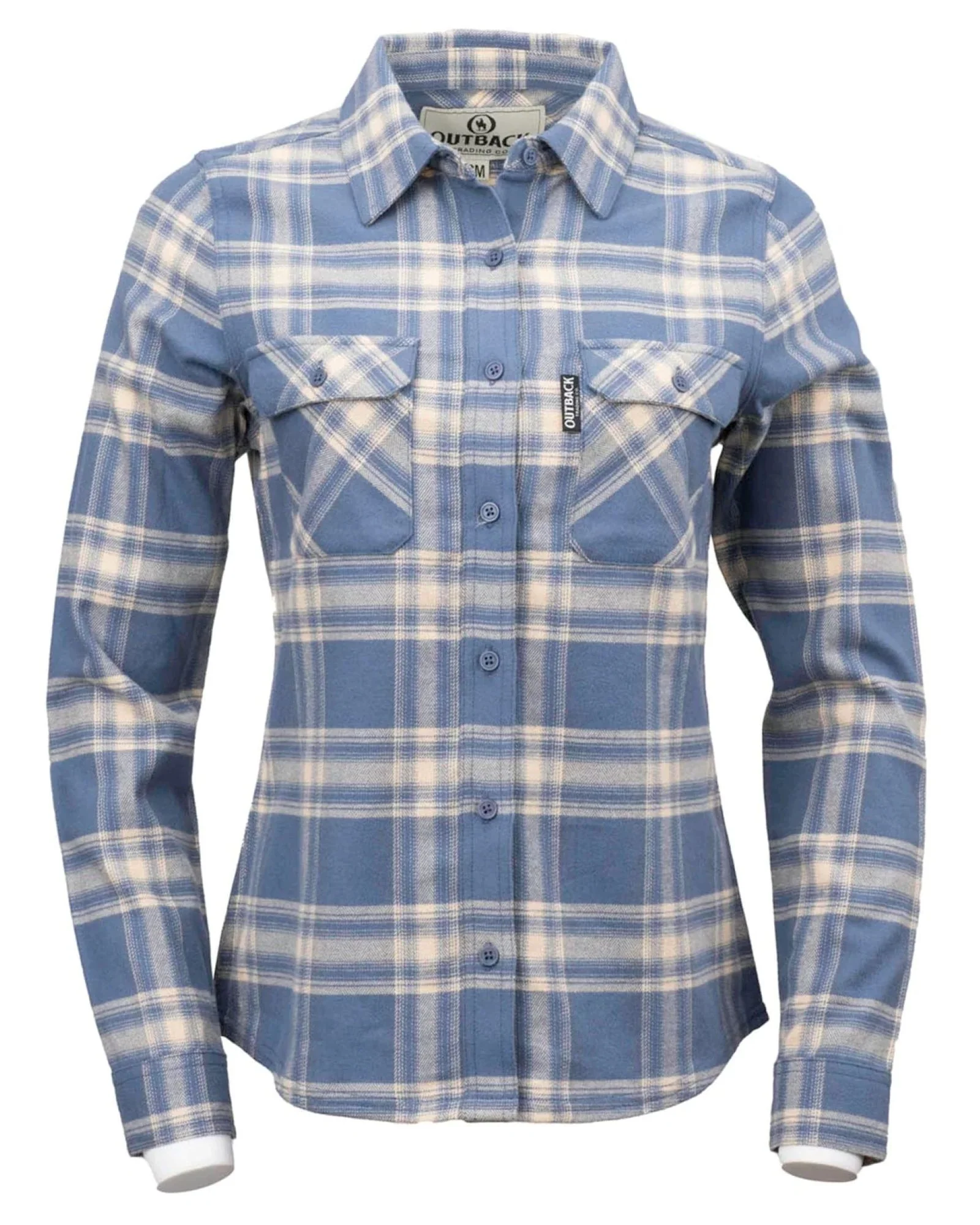 Outback Trading Ladies Cotton Plaid Outback Shirt