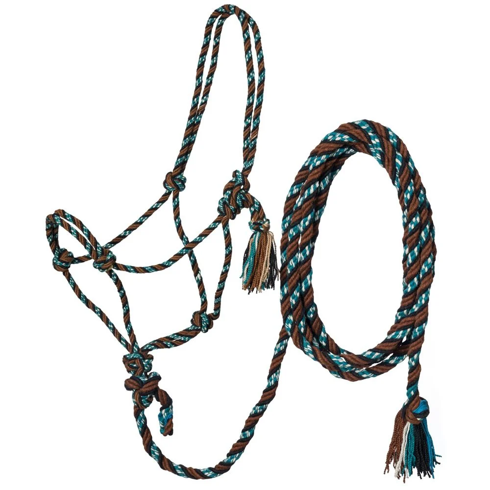 Tough1 Mecate Rope Halter with 12ft Lead