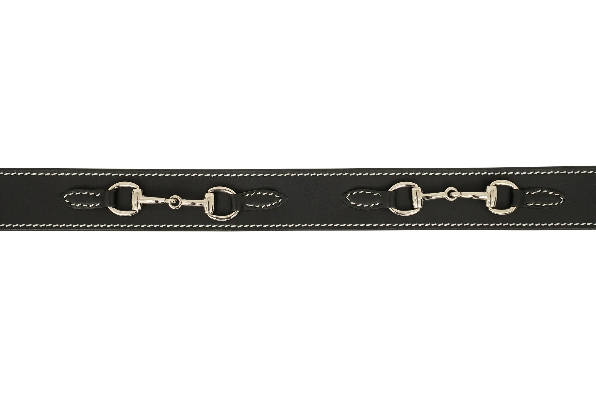 Huntley Equestrian Ladies Stirrup Buckle, Snaffle Bit, 1.5" Inch Width Leather Belt