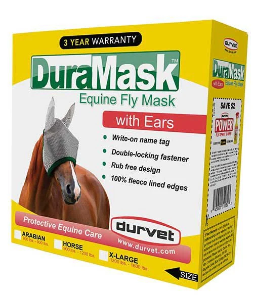 14370-durvet-duramask-equine-fly-mask-with-ears-1.webp Durvet DuraMask Equine Fly Mask with Ears