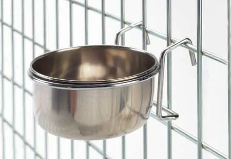 Stainless-Steel Hook-On Coop Bowl