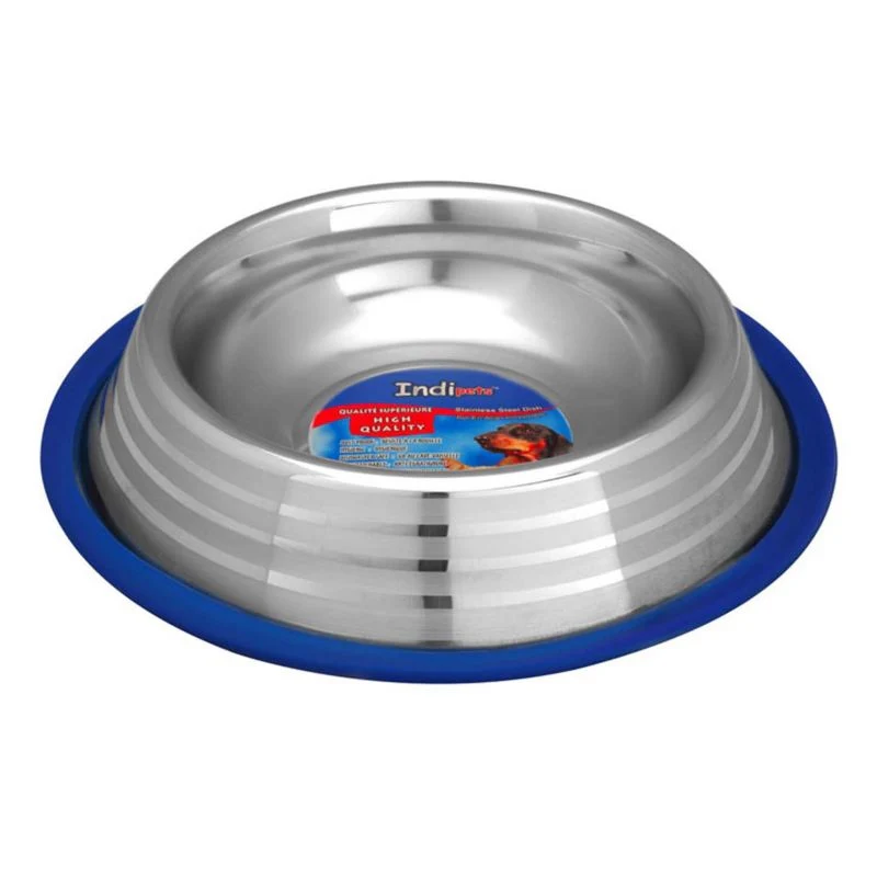 15583-indipets-silver-touch-anti-skid-dog-bowl-1.webp Indipets Silver Touch Anti-Skid Dog Bowl
