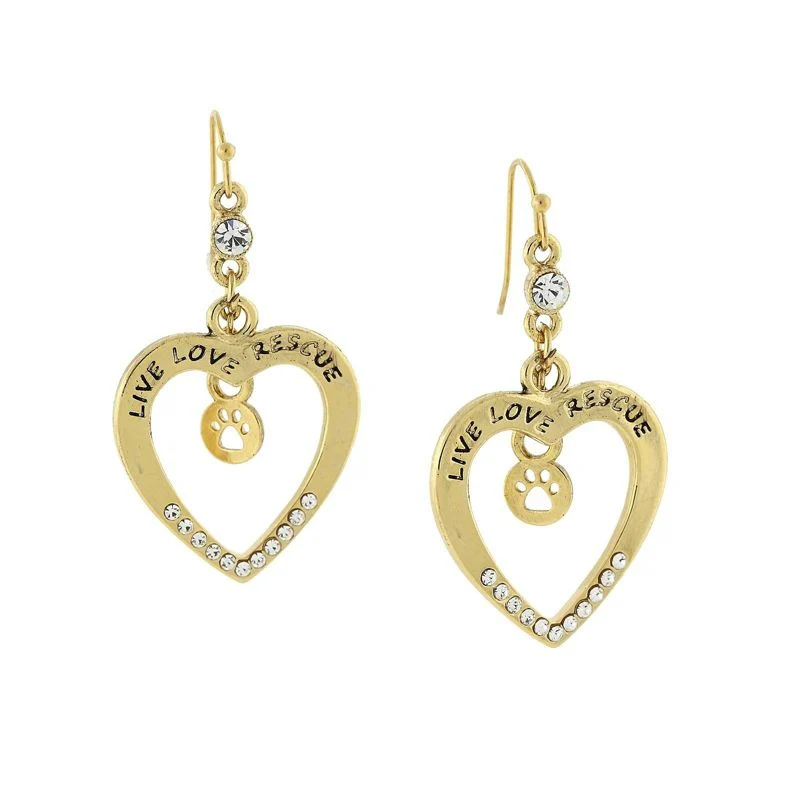 15750-1928-jewelry-live-love-rescue-earrings-1.webp 1928 Jewelry Live Love Rescue Earrings