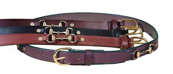 Tory Leather 1 Inch Snaffle Bit Belt
