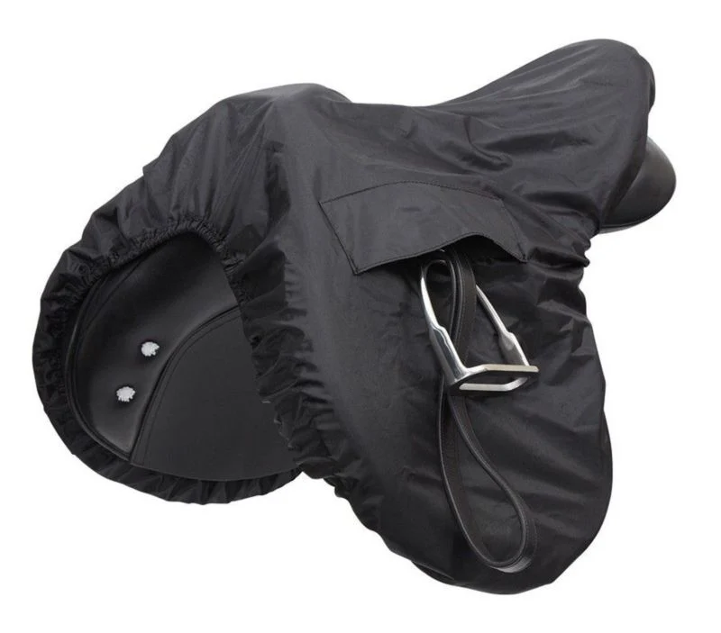 Shires Waterproof Ride-On Saddle Cover Black