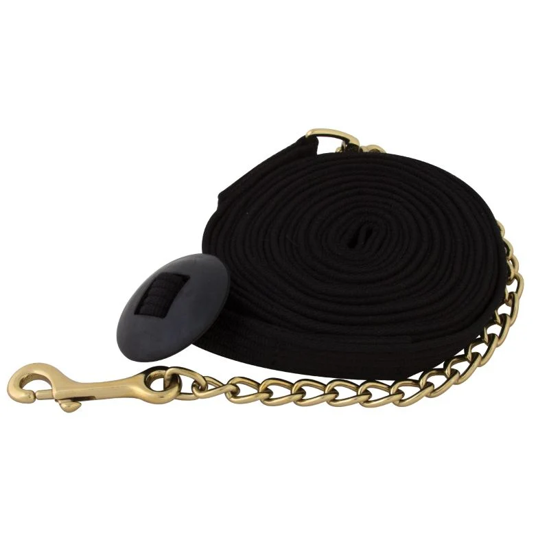 Basic Flat Cotton Web Lunge Line with Chain