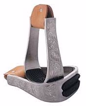 Western Aluminum Padded Engraved Stirrups