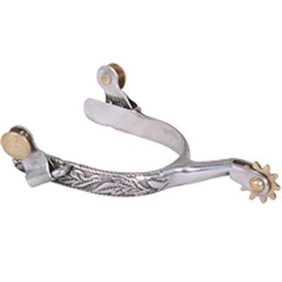 16822-western-ss-engraved-leaf-tooled-10pt-spurs-1.webp Western SS Engraved Leaf Tooled 10pt Spurs