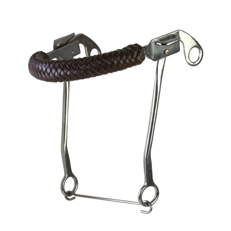 Western CP Braided Latigo Leather Nose Hackamore