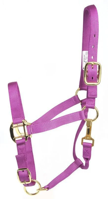 Deluxe 3-Ply Adjustable Nylon Halter with Snap