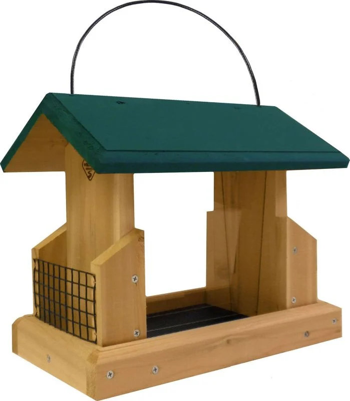 17909-1000-west-deluxe-cedar-hopper-feeder-suet-holder-1.webp 1000 West Deluxe Cedar Hopper Feeder Suet Holder