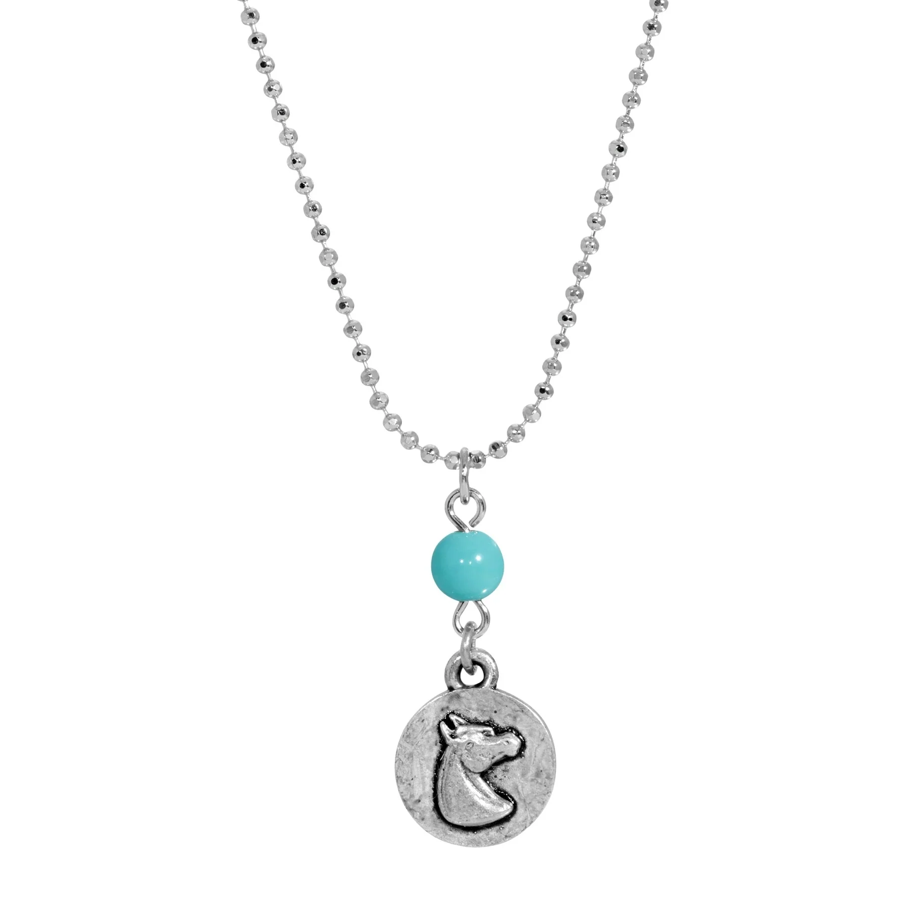 1928 Jewelry Turquoise Horse Head Necklace