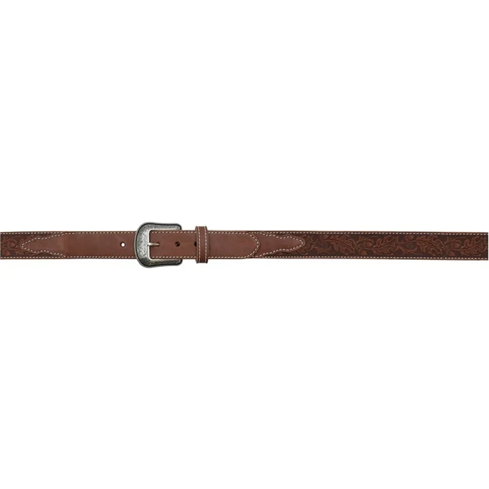 3D Men's 1 1/2" Oak Leaf Embossed Western Fashion Belt - Brown