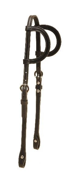 5/8In Double Ear Headstall -Chicago Screws Bk/Gry