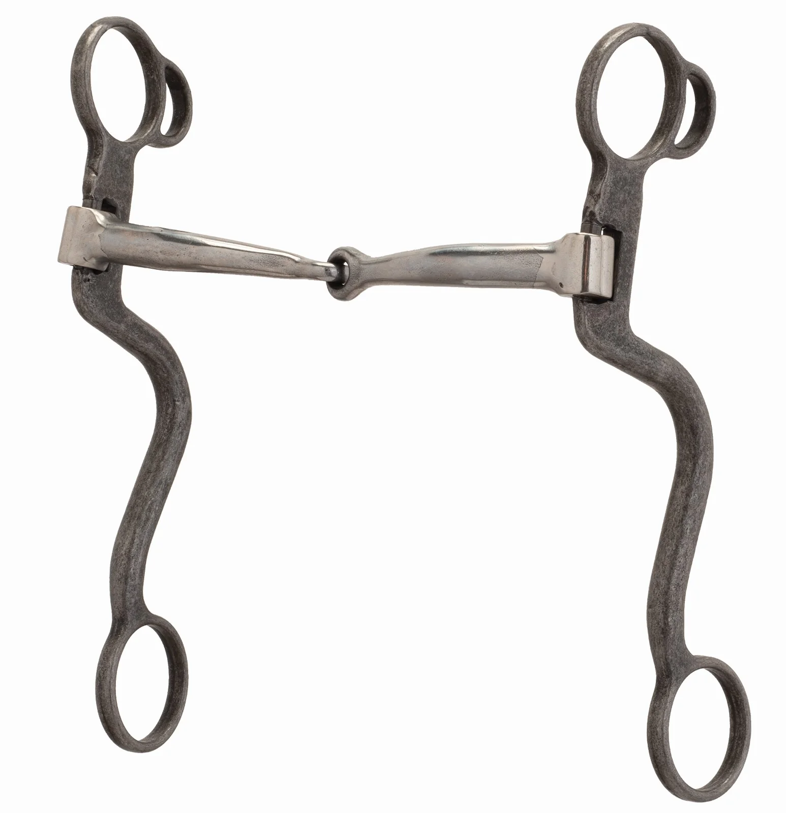 18453-7-s-shank-sweet-ironsnaffle-5-buffed-black-1.webp 7"S-Shank Sweet IronSnaffle 5"Buffed Black