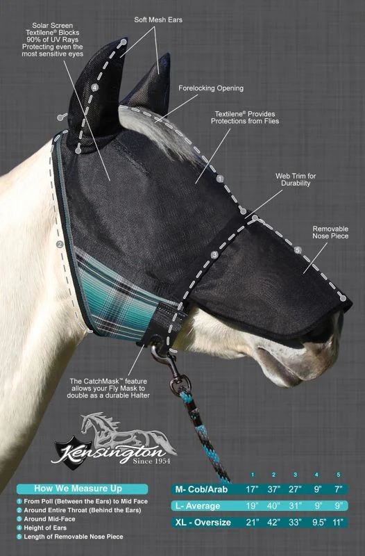 90% UViator Fly Mask CatchMask Ears and Nose