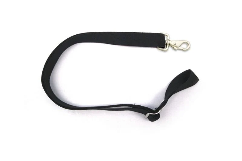 Adjust Elastic Leg Strap/Push Snap/LoopEndBk/Wh
