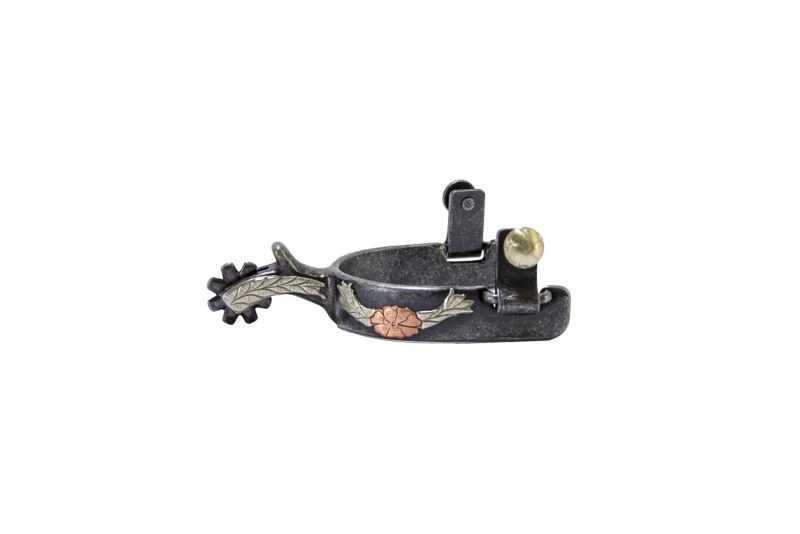 19009-aged-steel-flying-clover-spur-1.webp Aged Steel Flying Clover Spur
