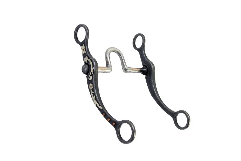 Aged Steel Hi-Port Bit With Floral Trim Bit