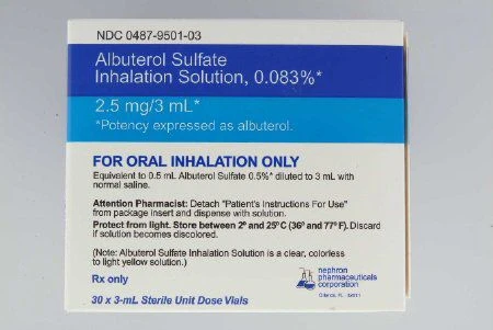 Albuterol Inhalation Solution 0.083 3ml 30 Count