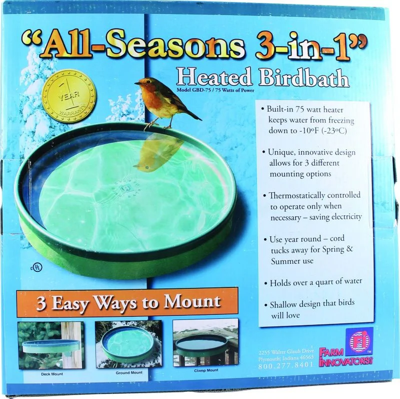 19396-all-seasons-3-in-1-heated-birdbath-75-watt-grn-1.webp All Seasons 3-In-1 Heated Birdbath 75 Watt Grn