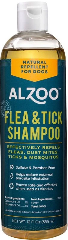 Alzoo Plant Based Flea And Tick Shampoo 12 Oz