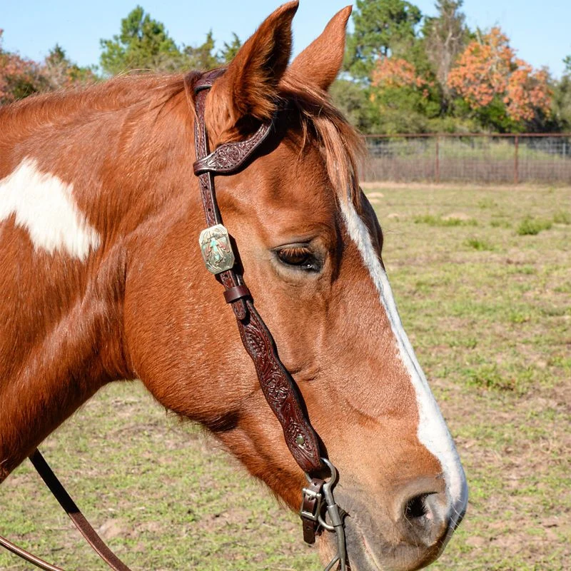 2102-circle-y-great-oak-one-ear-headstall-3.webp Circle Y Great Oak One Ear Headstall
