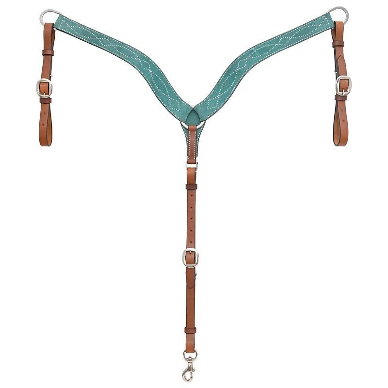 Circle Y Marfa Lights Suede Breast Collar
