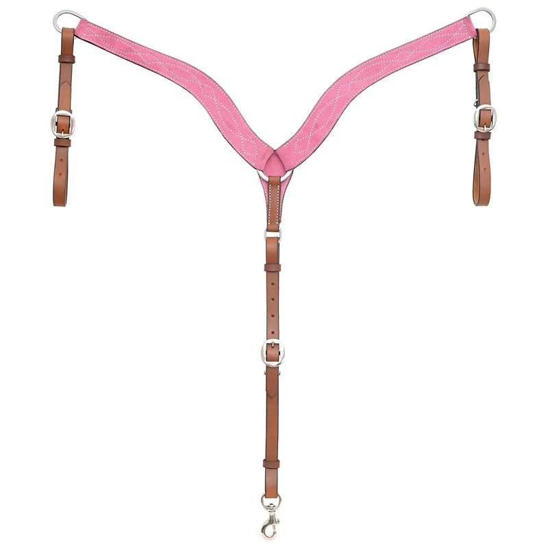 Circle Y Marfa Lights Suede Breast Collar