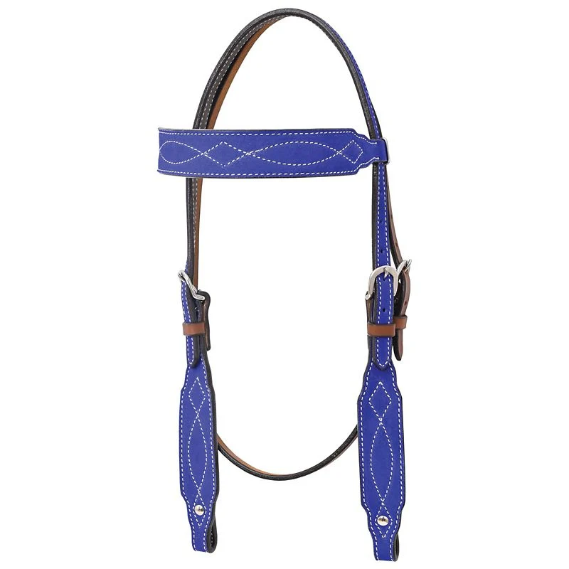 Circle Y Marfa Lights Suede Browband