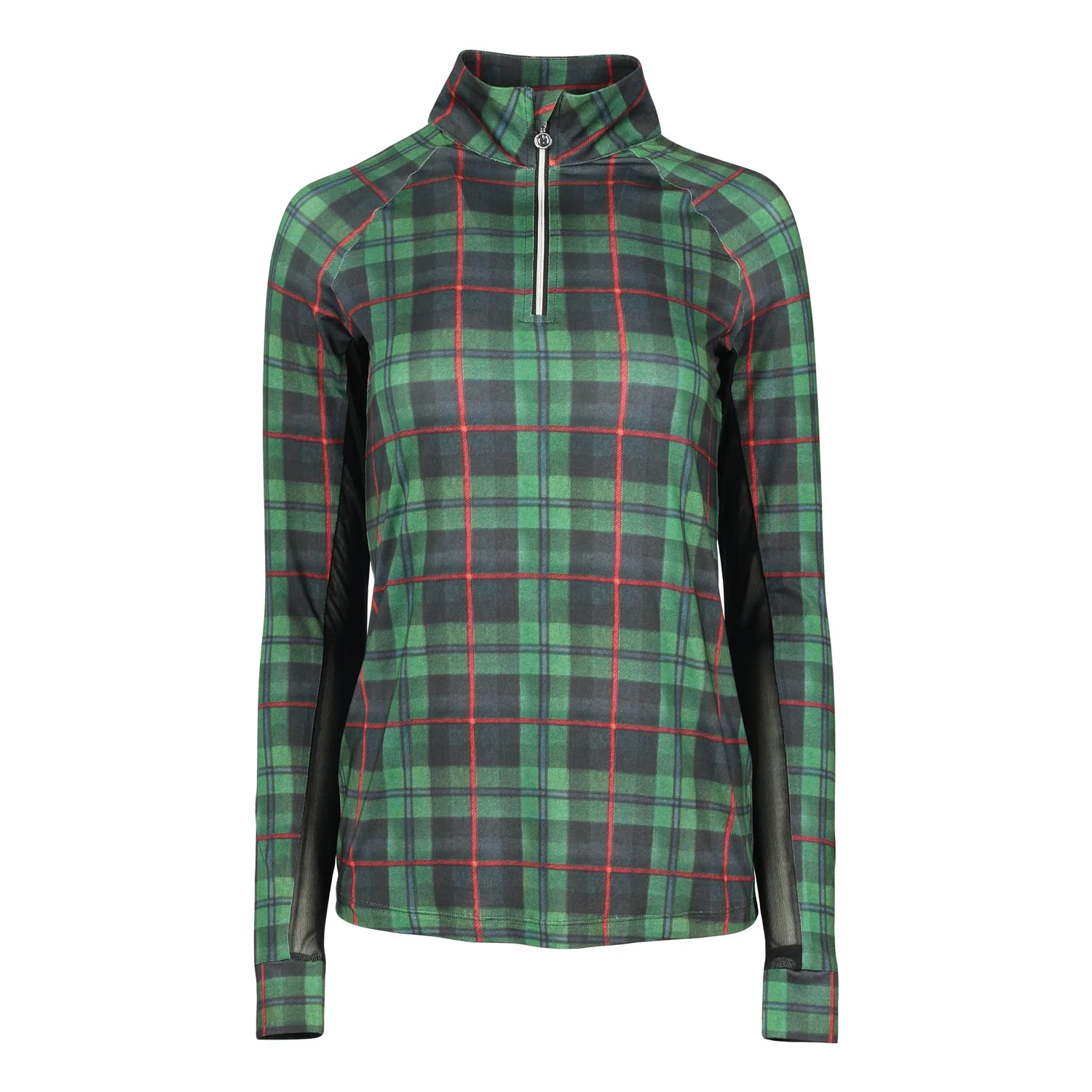 2480-dapplebay-ladies-holiday-plaid-1-4-zip-light-riding-top-1.webp Dapplebay Ladies Holiday Plaid 1/4 Zip Light Riding Top
