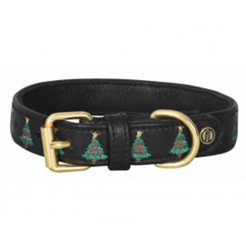 4770-halo-christmas-tree-leather-dog-collar-1.webp Halo Christmas Tree Leather Dog Collar