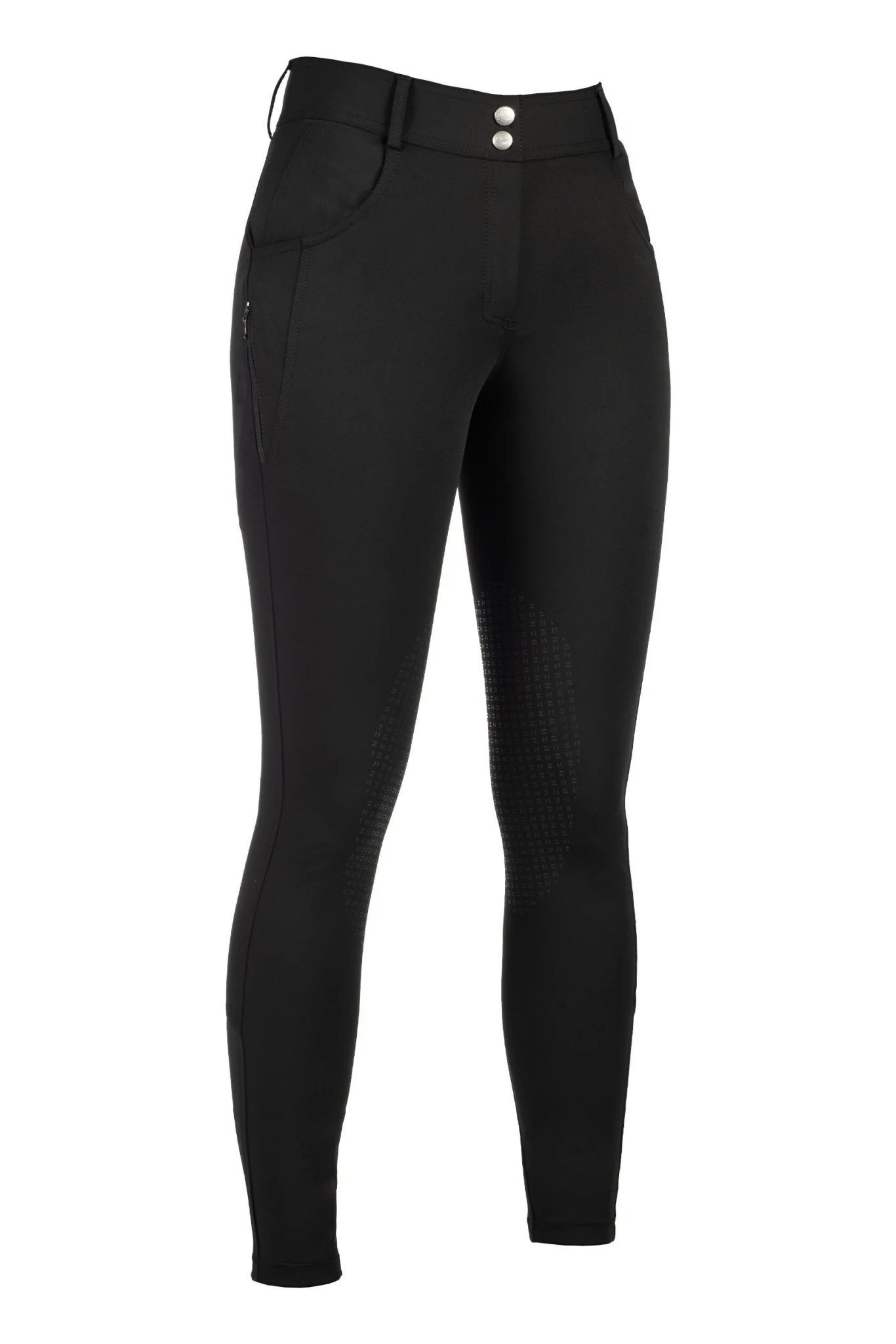 HKM Ladies Ari Mid Rise Knee Patch Riding Breeches