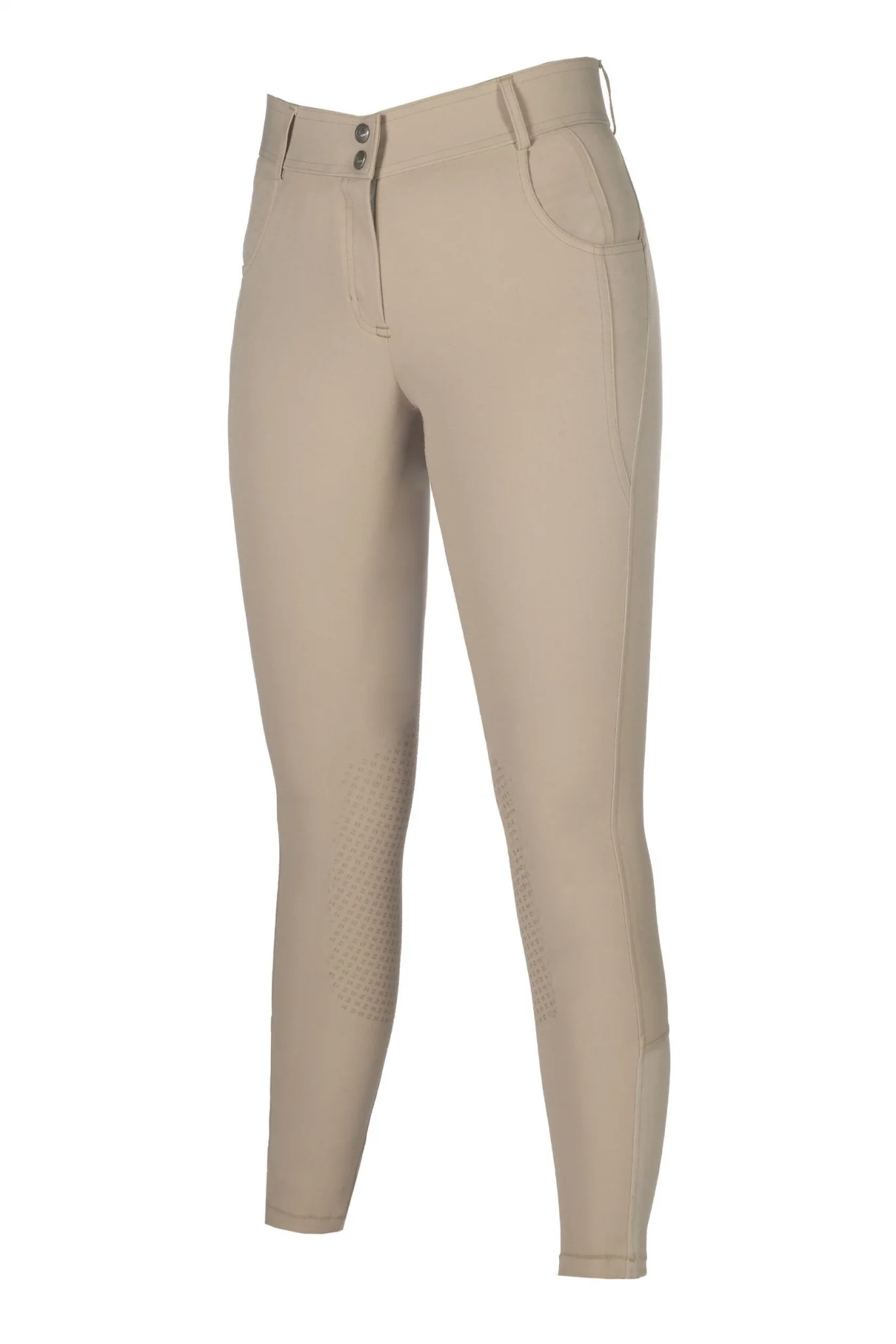 HKM Ladies Ari Mid Rise Knee Patch Riding Breeches