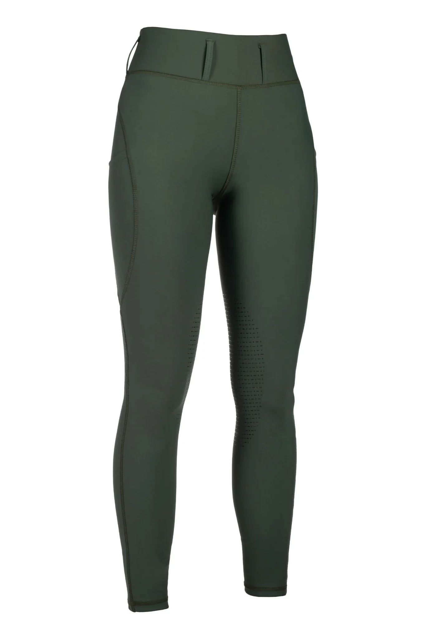 HKM Ladies Jil High Waist Sil. Knee Patch Riding Leggings