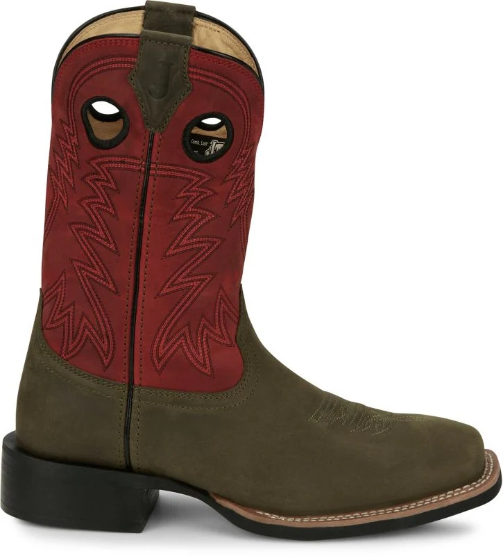 Justin Mens Shane Square Toe Boots