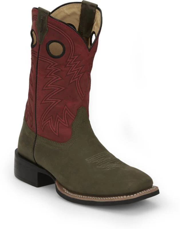 Justin Mens Shane Square Toe Boots