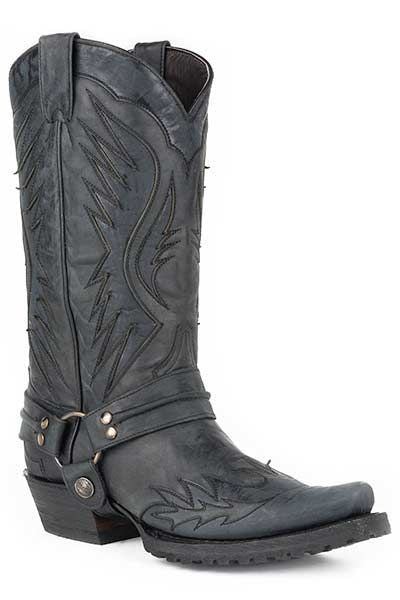 Stetson Mens Biker Outlaw Toe Boots
