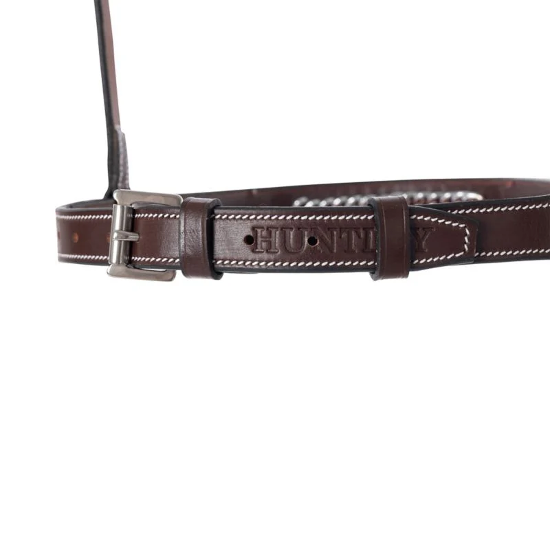 Huntley Equestrian Fancy Stitched Chain Noseband