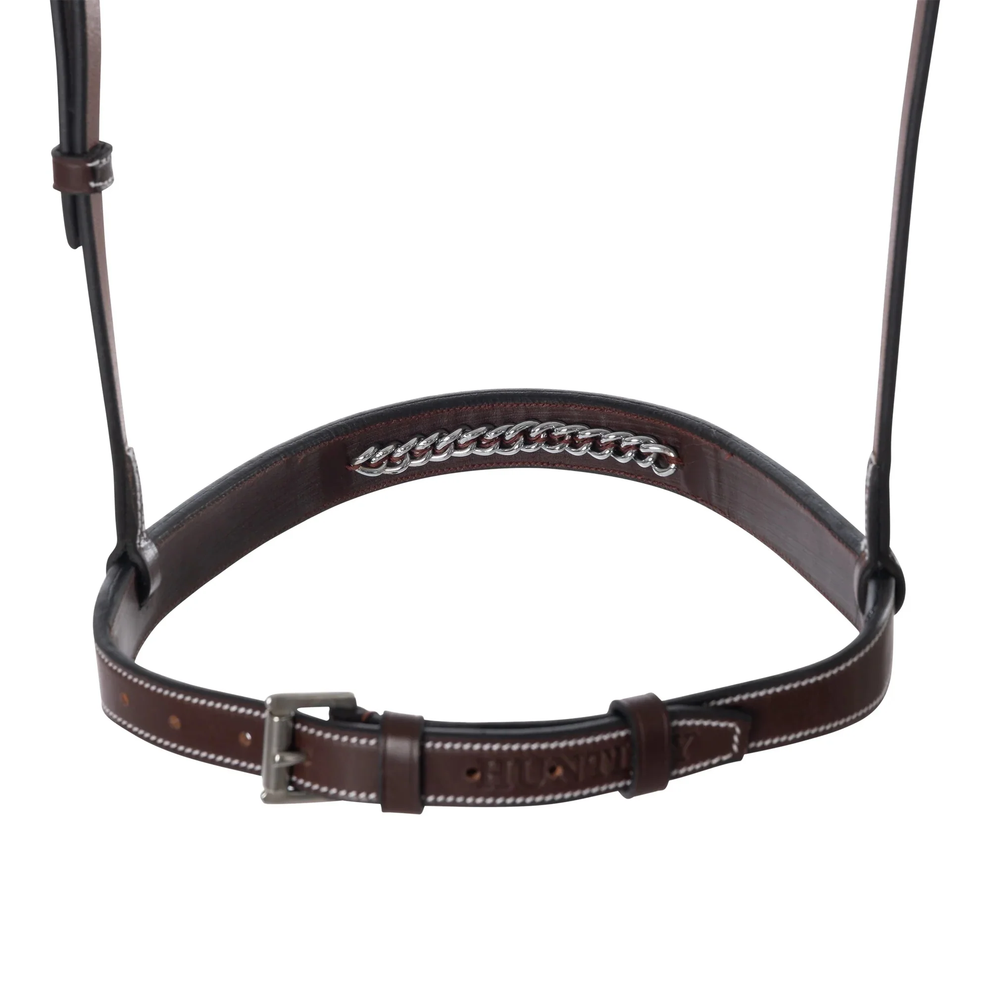 Huntley Equestrian Fancy Stitched Chain Noseband